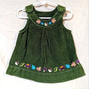 Green Fall Corduroy Dress 2T